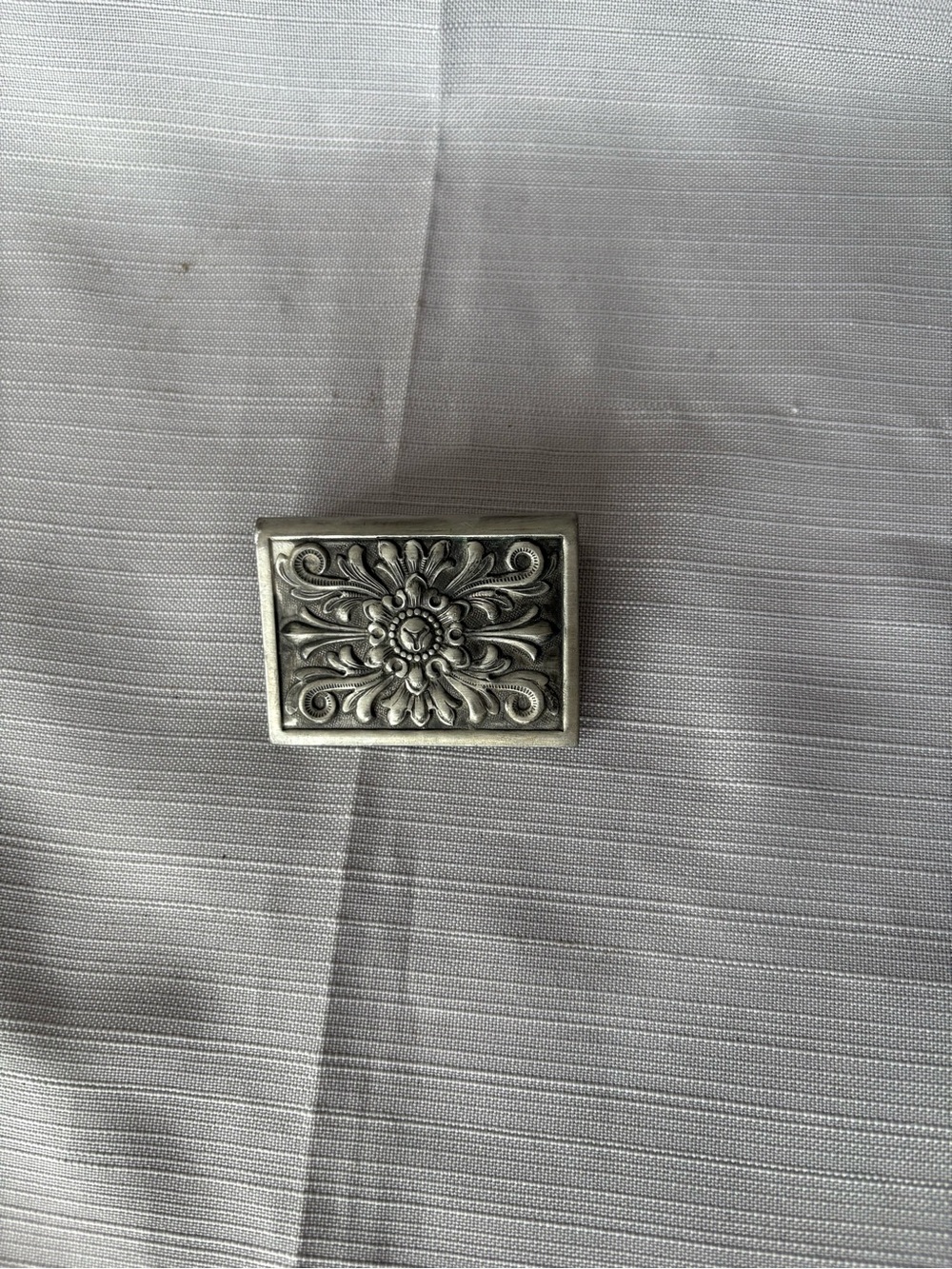 Men's Silver Ornate Floral Money Clip - Picture 3 of 9